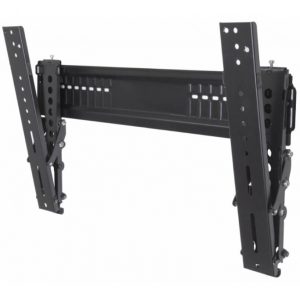 The AVF ZL8601 Flat Panel Wall Mount is a black metal TV bracket with adjustable arms, designed to securely hold flat-screen televisions against a wall.