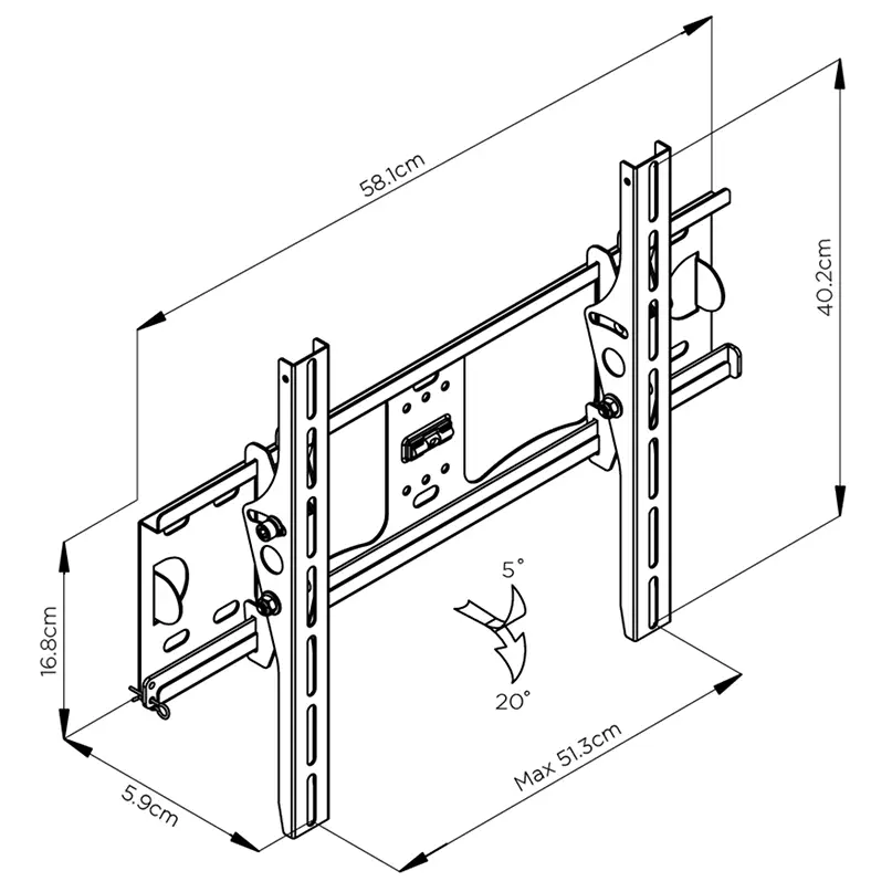 Tauris Tt54 Tv &Amp; Monitor Tilt Wall Mount Bracket Tauris tt54 tv & monitor tilt wall mount bracket - image 3