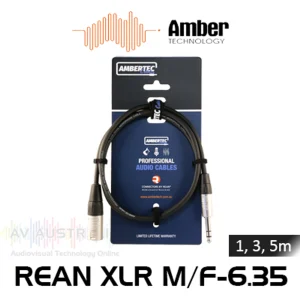 Ambertec Microphone Cable REAN XLR Male/Female to 6.35mm TRS plug