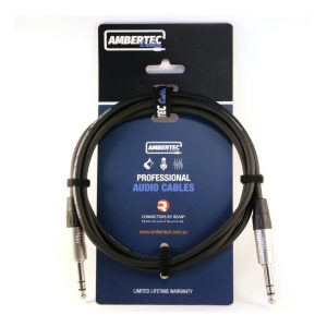 Ambertec Balanced cable REAN 6.35mm TRS plug to 6.35mm TRS plug
