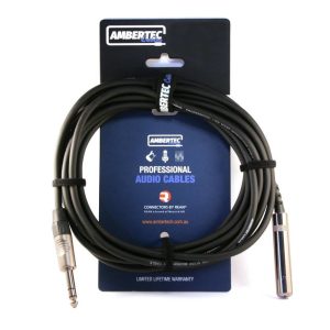 Ambertec Extension cable REAN 6.35mm TRS plug to 6.35mm TRS socket