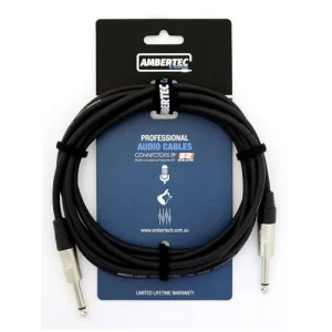 Ambertec Guitar cable REAN connectors straight black