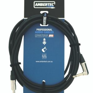 Ambertec Guitar cable REAN connectors straight/right angle black