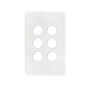 Kasta Hesperus Unison Grid Plate 6 Gang Cover and Button Caps