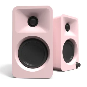 Kanto ORA 100w Powered Reference Desktop Computer Speakers with Bluetooth 5.0 Pink